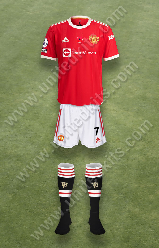 Manchester United shirt worn for game v Manchester City played on Saturday 6th November 2021 at Old Trafford stadium during the 2021-2022 season.