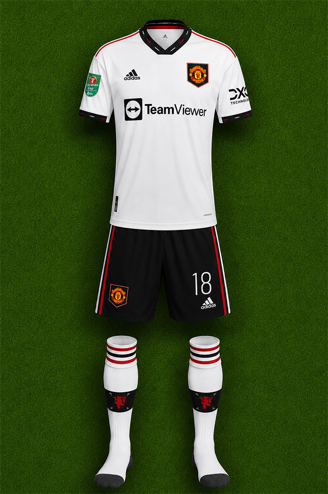 Manchester United shirt worn for game v Nottingham Forest played on Wednesday 25th January 2023 at City Ground, Nottingham stadium during the 2022-2023 season.