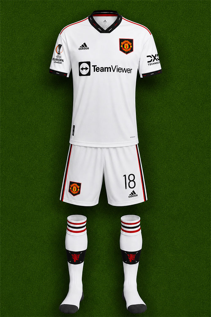 Manchester United shirt worn for game v Sheriff Tiraspol played on Thursday 15th September 2022 at Stadionul Zimbru stadium during the 2022-2023 season.