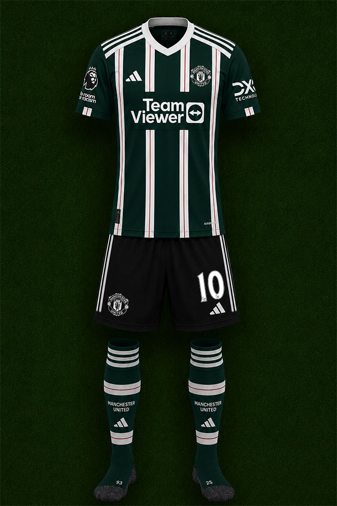 Manchester United shirt worn for game v Arsenal played on Sunday 3rd September 2023 at Emirates Stadium stadium during the 2023-2024 season.