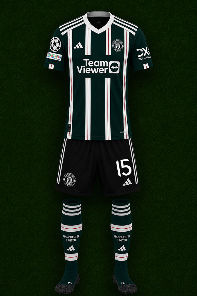 Manchester United shirt worn for game v Bayern Munich played on Wednesday 20th September 2023 at Allianz Arena stadium during the 2023-2024 season.