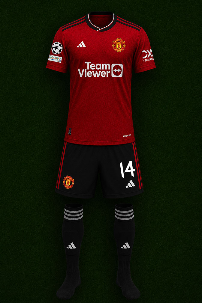 Manchester United shirt worn for game v Galatasaray played on Tuesday 3rd October 2023 at Old Trafford stadium during the 2023-2024 season.