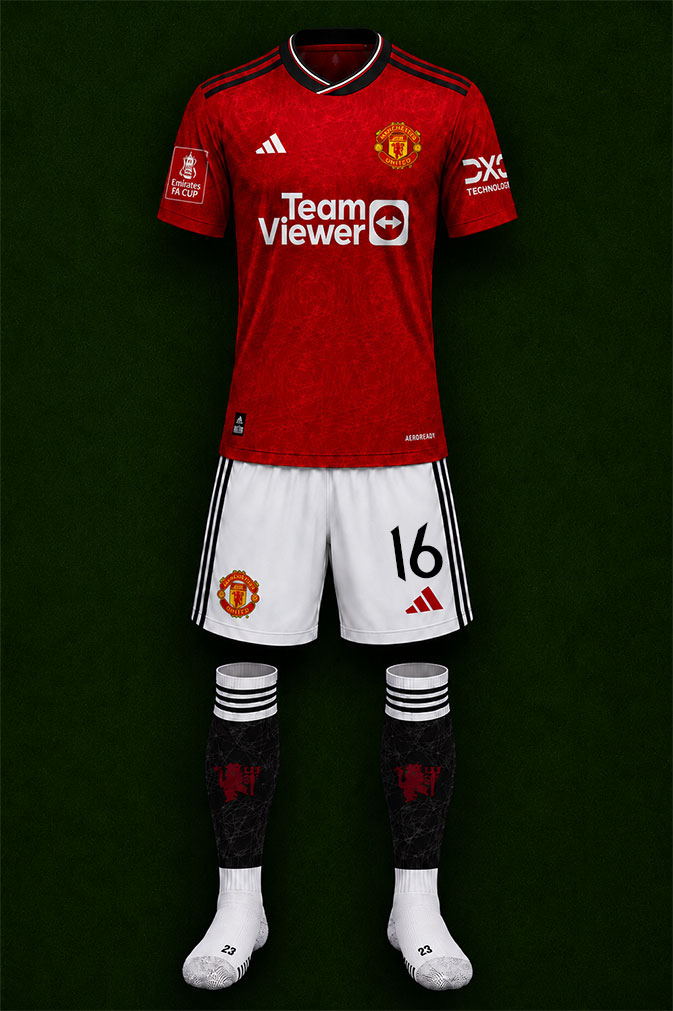 Manchester United shirt worn for game v Liverpool played on Sunday 17th March 2024 at Old Trafford stadium during the 2023-2024 season.
