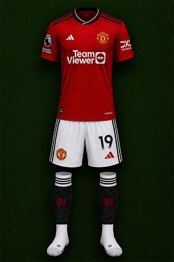 Manchester United shirt worn for game v Sheffield United played on Wednesday 24th April 2024 at Old Trafford stadium during the 2023-2024 season.