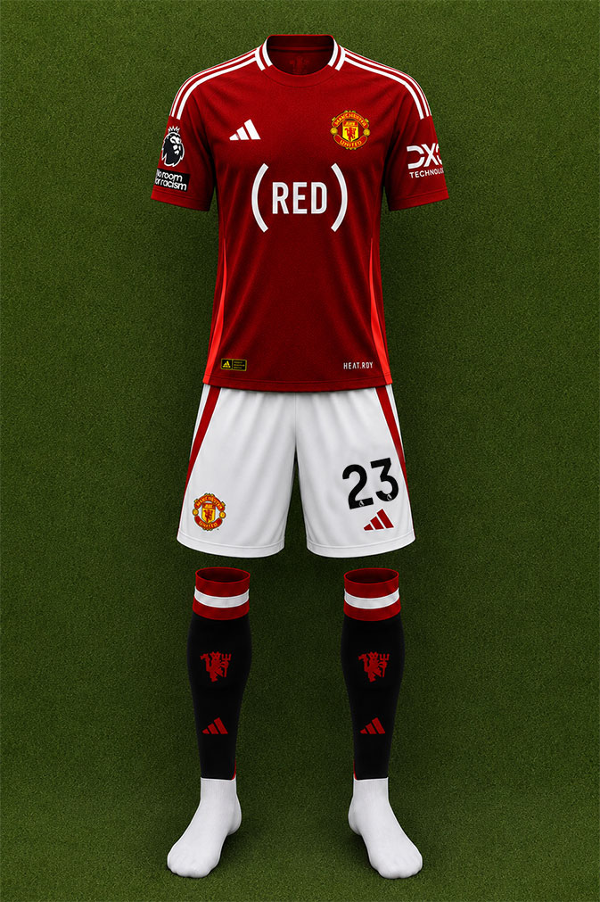 Manchester United shirt worn for game v West Ham United played on Sunday 11th May 2025 at Old Trafford stadium during the 2024-2025 season.