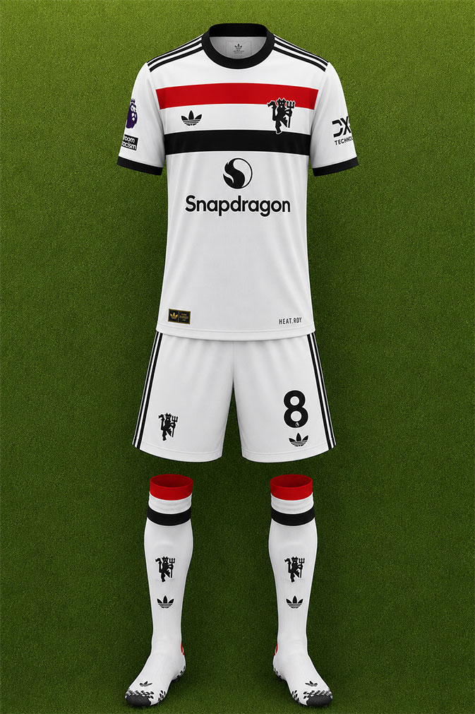Manchester United shirt worn for game v Bournemouth played on Sunday 27th April 2025 at Vitality Stadium stadium during the 2024-2025 season.