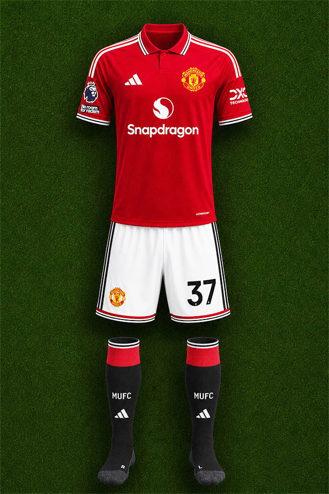 Manchester United shirt worn for game v Brighton played on Sunday 24th May 2026 at Amex Stadium stadium during the 2025-2026 season.