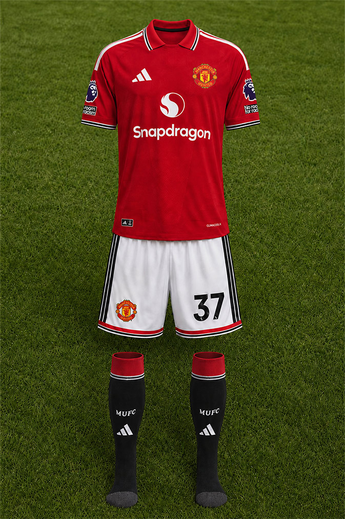 Manchester United shirt worn for game v Ipswich Town played on Sunday 30th August 2026 at Old Trafford stadium during the 2026-2027 season.